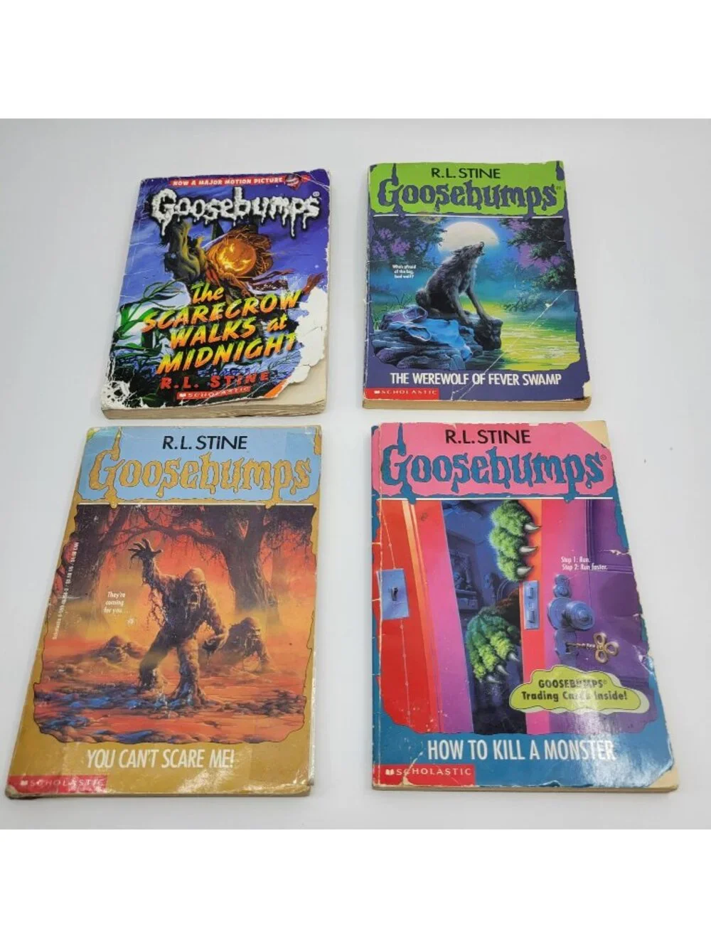 GOOSEBUMPS Lot of 4 Vintage Horror Books Juvenile Fiction by R.L. Stine - CB043